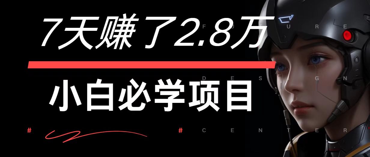 7天赚了2.8万！每单利润最少500+，轻松月入7万+小白有手就行-heixxmi