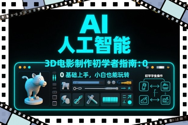 AI人工智能3D电影制作初学者指南：0基础上手，小白也能玩转-heixxmi