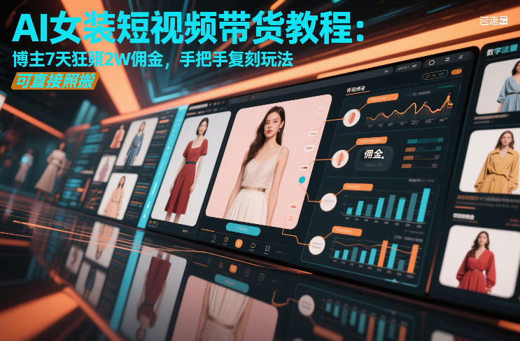 AI女装短视频带货教程：博主7天狂賺2W佣金，手把手复刻玩法，可直接照搬-heixxmi