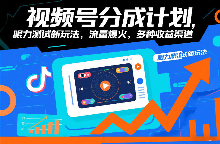 视频号分成计划，眼力测试新玩法，流量爆火，多种收益渠道-heixxmi