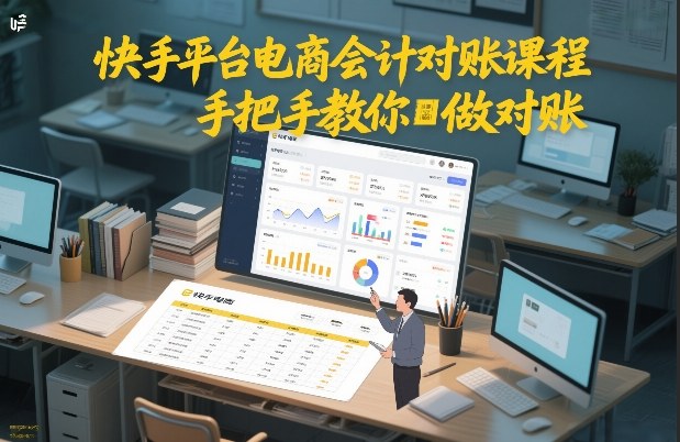 快手平台电商会计对账课程，手把手教你做对账-heixxmi