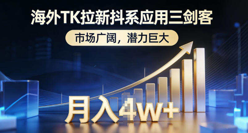 海外TK拉新抖系应用三剑客，市场广阔，潜力巨大，月入1w+-heixxmi