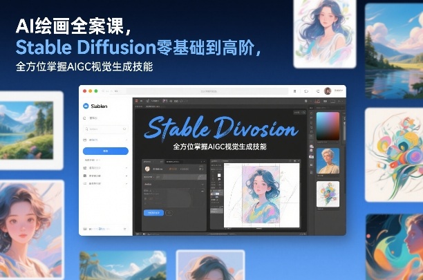 AI绘画全案课，Stable Diffusion零基础到高阶，全方位掌握AIGC视觉生成技能-heixxmi