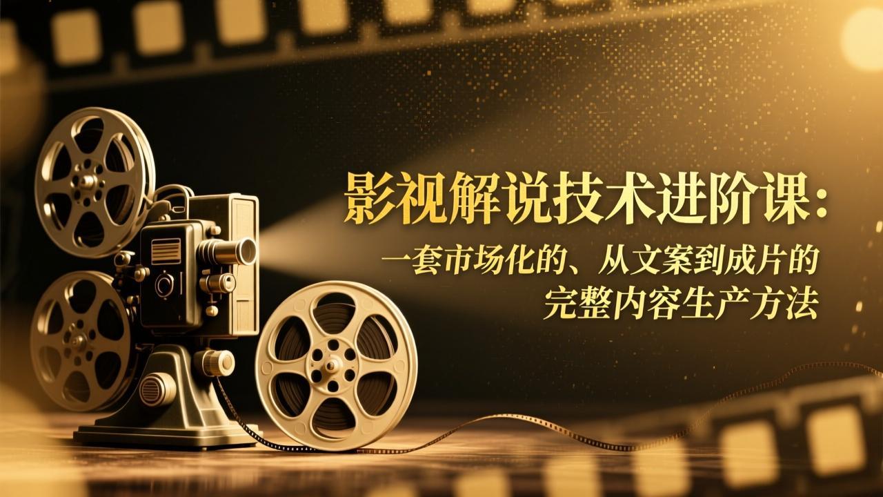 影视解说技术进阶课：一套市场化的、从文案到成片的完整内容生产方法-heixxmi