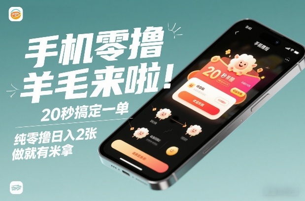 手机零撸薅羊毛来啦！20秒搞定一单，纯零撸日入2张，做就有米拿【揭秘】-heixxmi