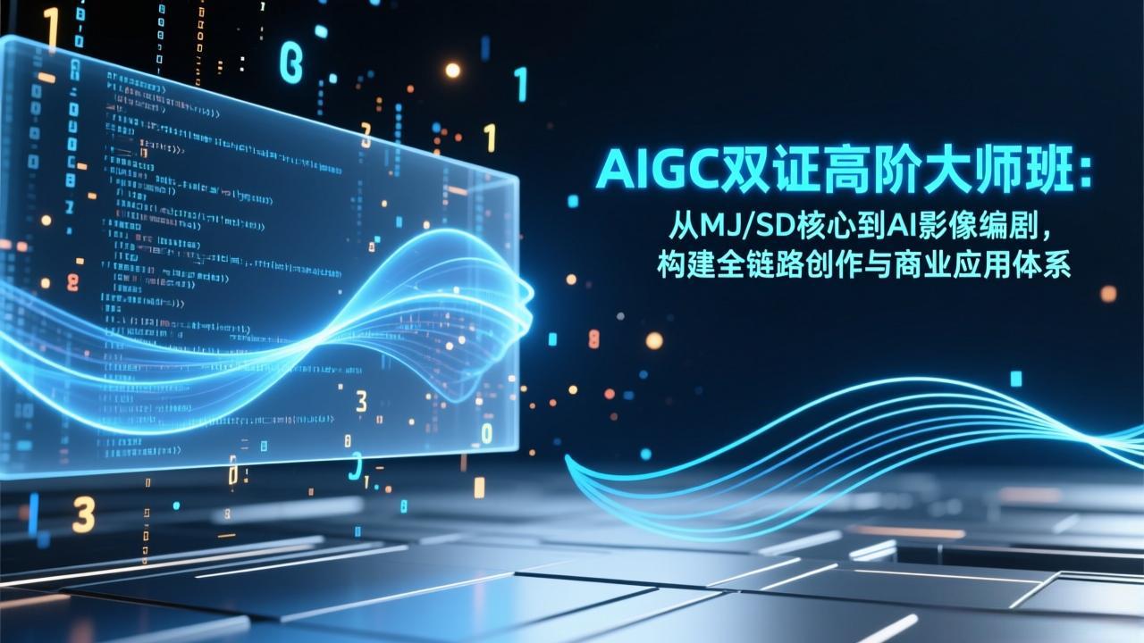 AIGC双证高阶大师班：从MJ/SD核心到AI影像编剧，构建全链路创作与商业应用体系-heixxmi