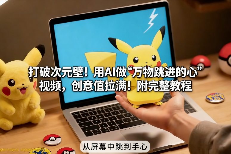 打破次元壁！用AI做【万物跳进手心】视频，创意值拉满！附完整教程-heixxmi