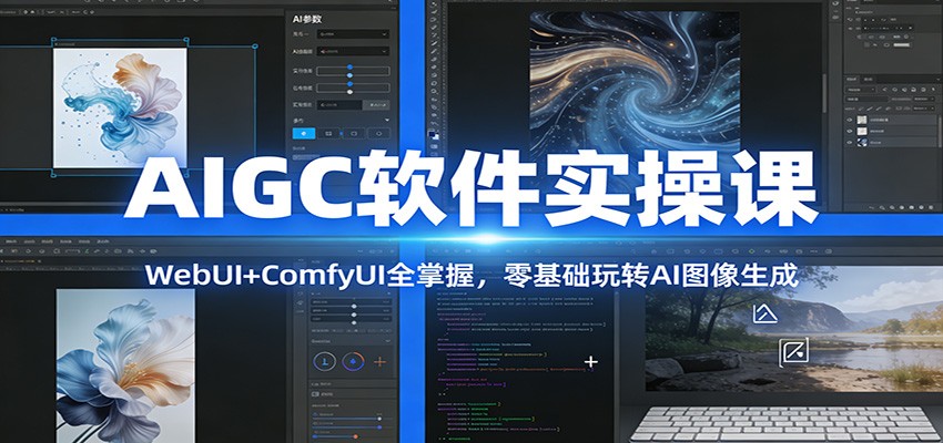 AIGC软件实操课：WebUI+ComfyUI全掌握，零基础玩转AI图像生成-heixxmi