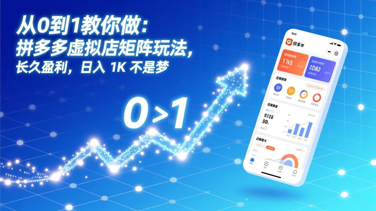 从0到1教你做：拼多多虚拟店矩阵玩法，长久盈利，日入 1K 不是梦-heixxmi