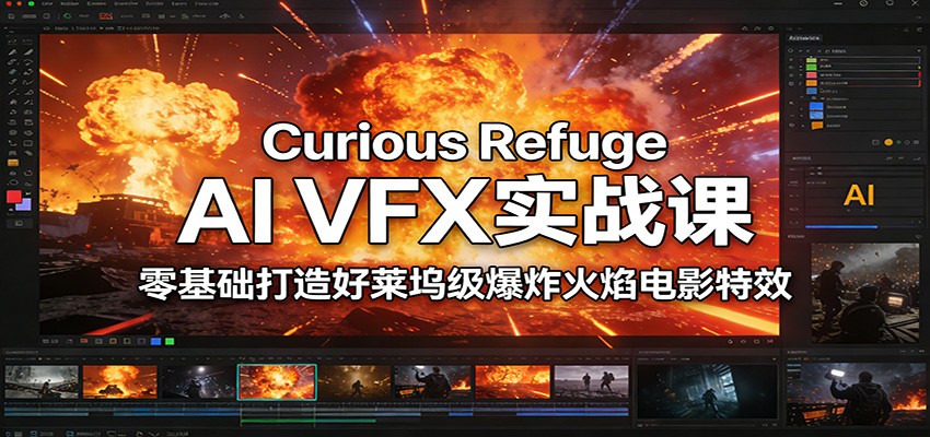 Curious Refuge AI VFX实战课，零基础打造好莱坞级爆炸火焰电影特效-heixxmi