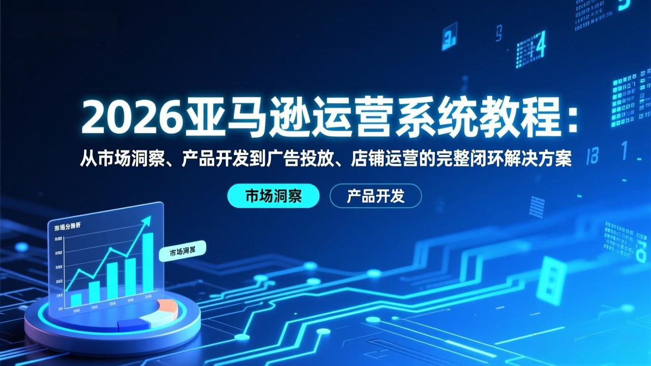 2026亚马逊运营系统教程：从市场洞察、产品开发到广告投放、店铺运营的完整闭环解决方案-heixxmi