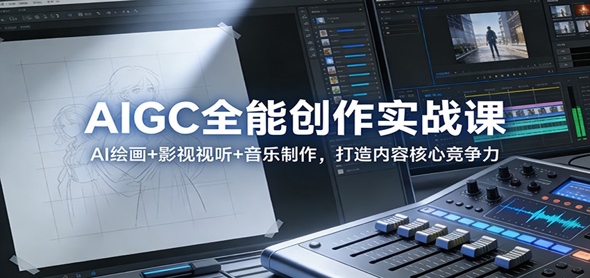 AIGC全能创作实战课：AI绘画+影视视听+音乐制作，打造内容核心竞争力-heixxmi