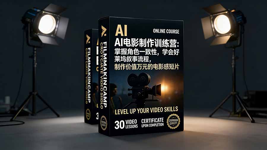 AI电影制作训练营：掌握角色一致性，学会好莱坞叙事流程，制作价值万元的电影感短片-heixxmi