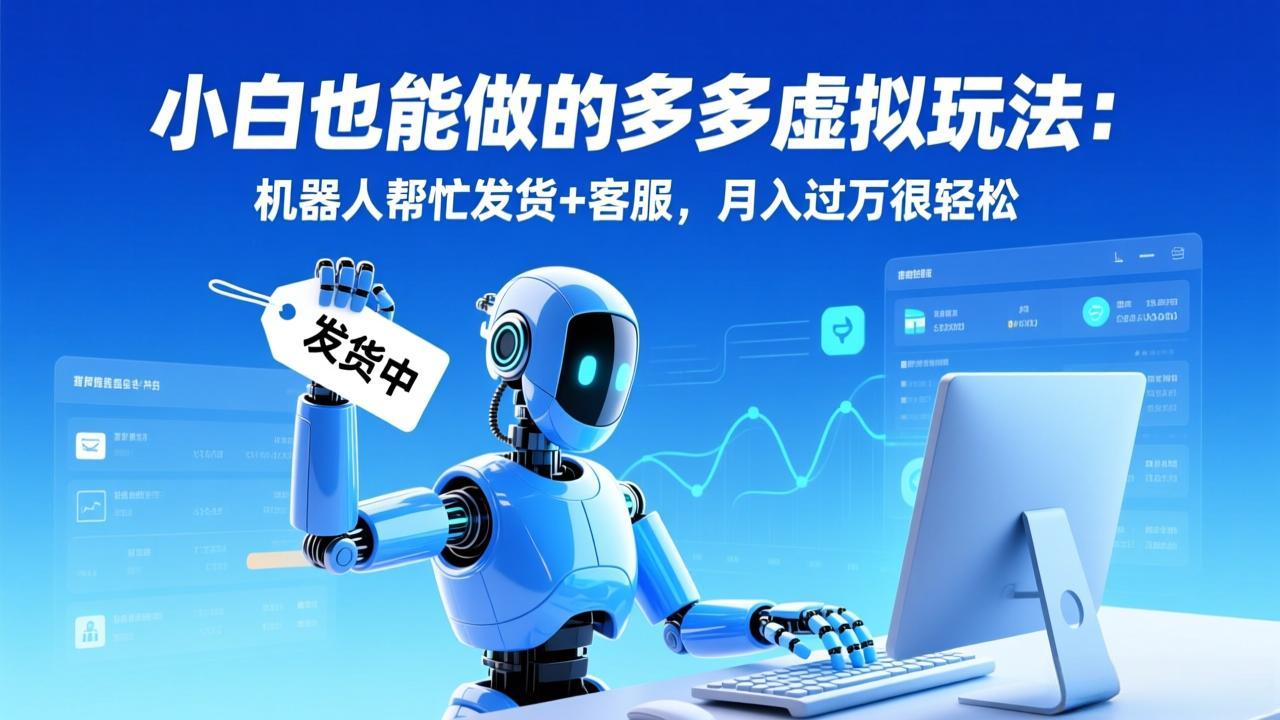 小白也能做的多多虚拟玩法：机器人帮忙发货+客服，月入过万很轻松-heixxmi