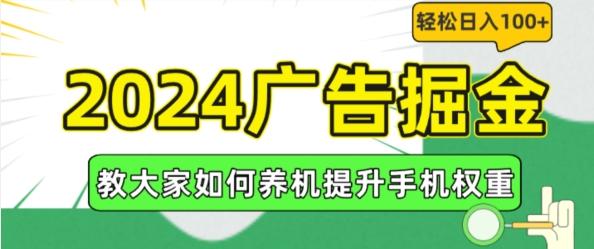 2024广告掘金，教大家如何养机提升手机权重，轻松日入100+【揭秘】-heixxmi