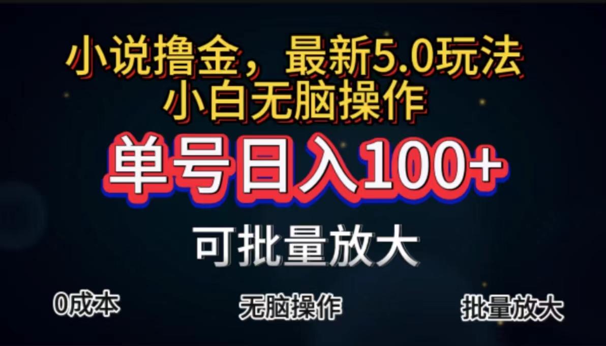 全自动小说撸金，单号日入100+小白轻松上手，无脑操作-heixxmi