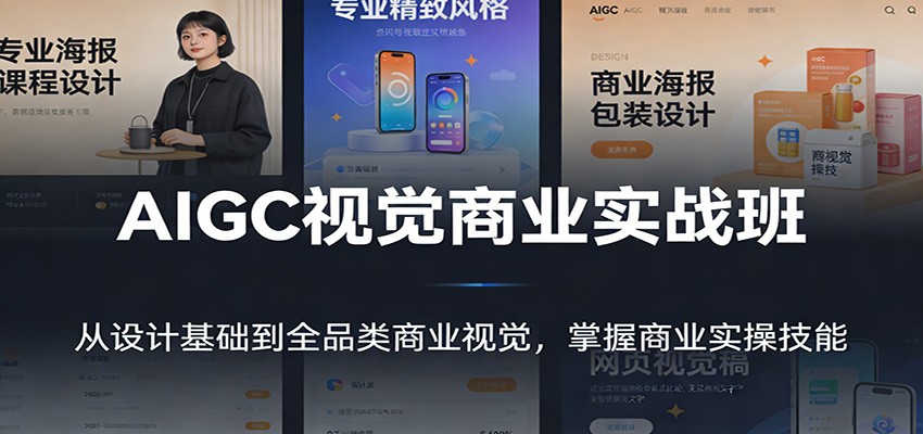 AIGC视觉商业实战班：从设计基础到全品类商业视觉，掌握商业实操技能-heixxmi