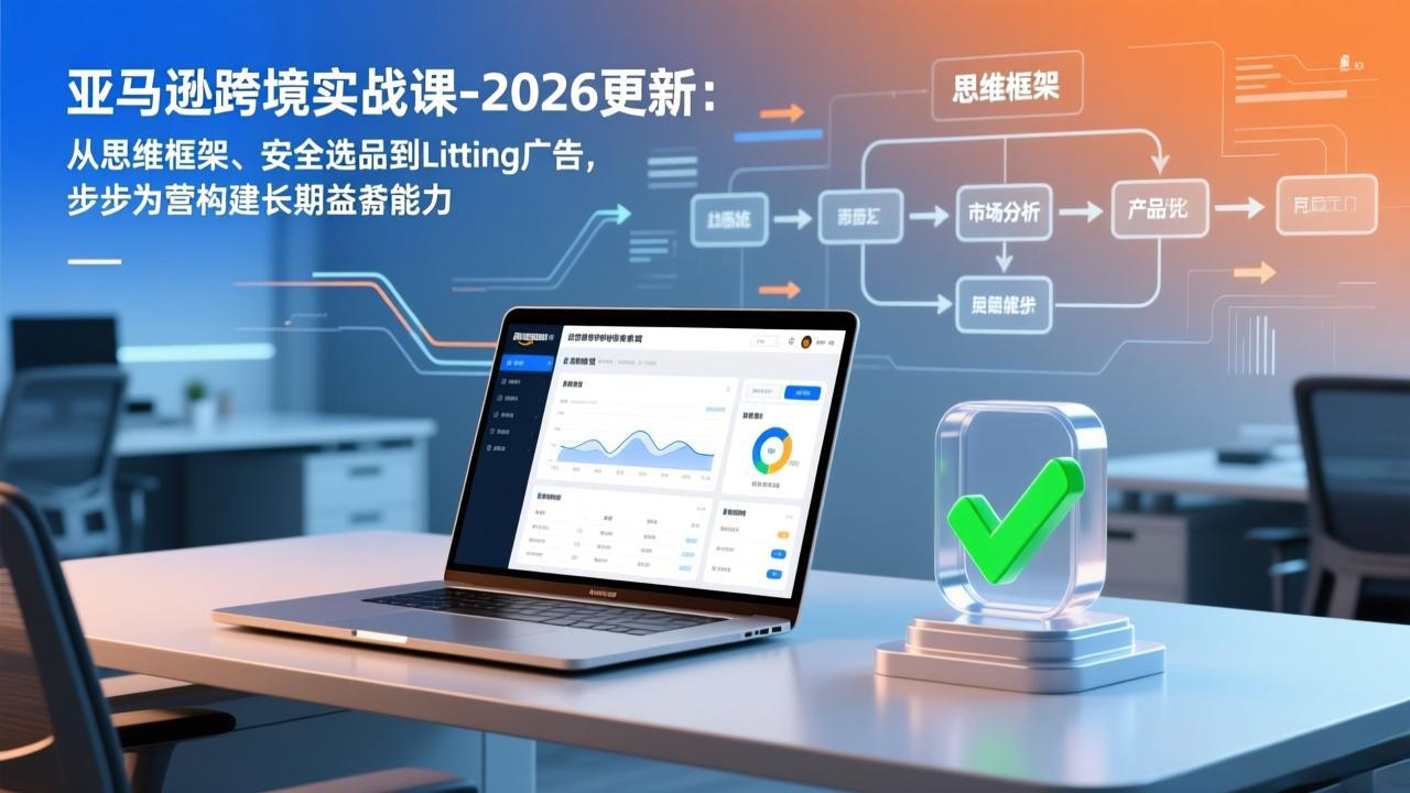 亚马逊跨境实战课-2026更新：从思维框架、安全选品到Listing广告，步步为营构建长期盈利能力-heixxmi