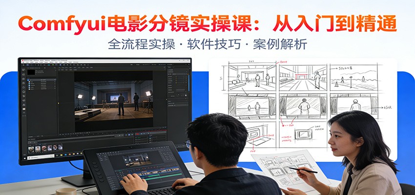 ComfyUI电影分镜实操课：分镜一致性，全流程AI视频制作，零基础也能做专业分镜-heixxmi