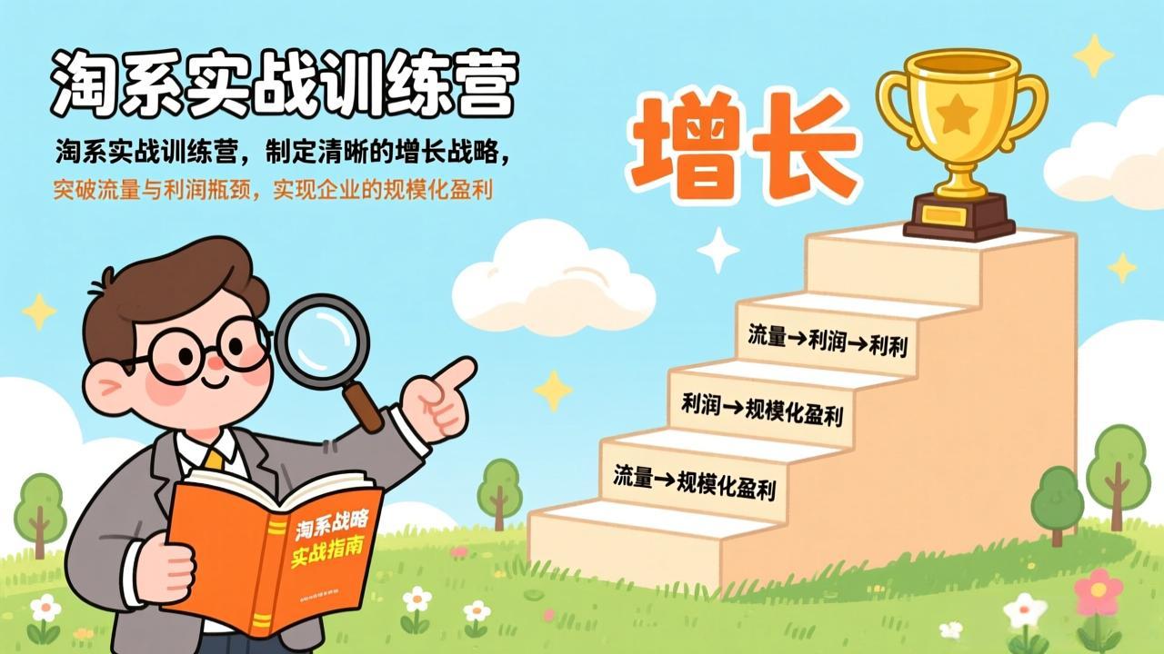 淘系实战训练营，制定清晰的增长战略，突破流量与利润瓶颈，实现企业的规模化盈利-heixxmi