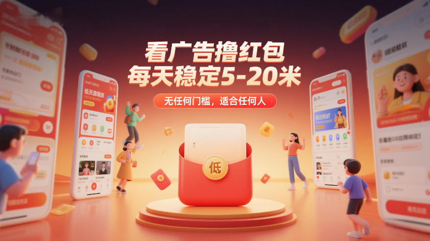 看广告撸红包，每天稳定5-20米，无任何门槛，适合任何人-heixxmi