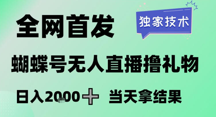 2026最新蝴蝶号无人直播掘金，独家技术，全网首发小白做了一个月收益3W，长期稳定可做【揭秘】-heixxmi