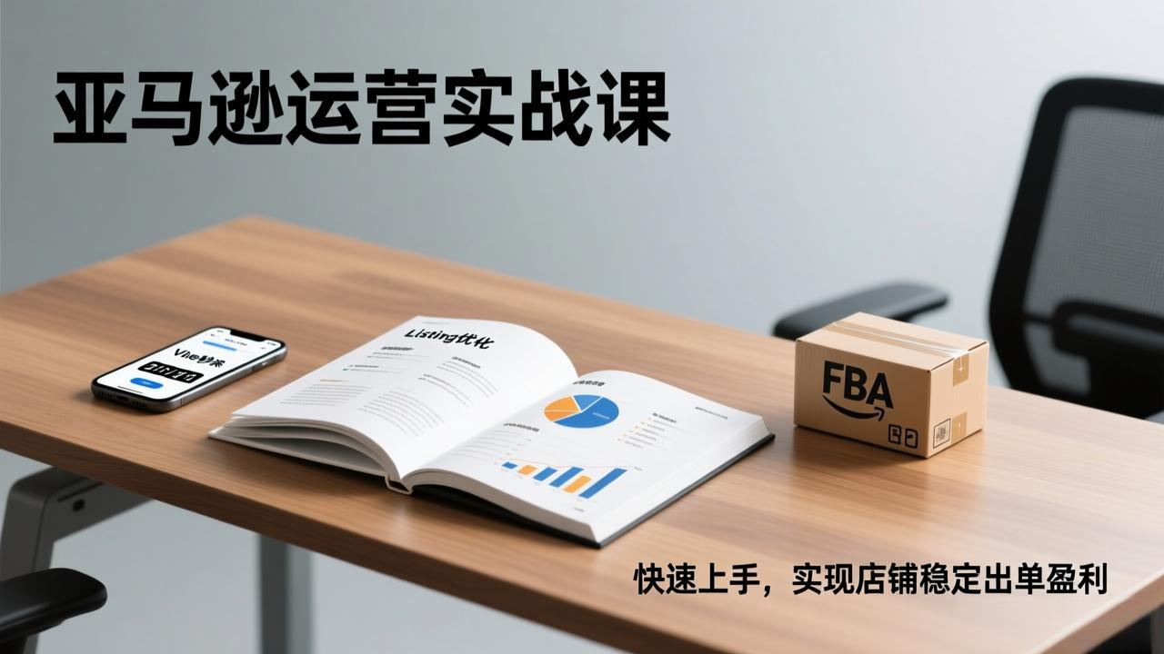 亚马逊运营实战课，Listing优化、Vine秒杀、FBA发货，快速上手，实现店铺稳定出单盈利-heixxmi