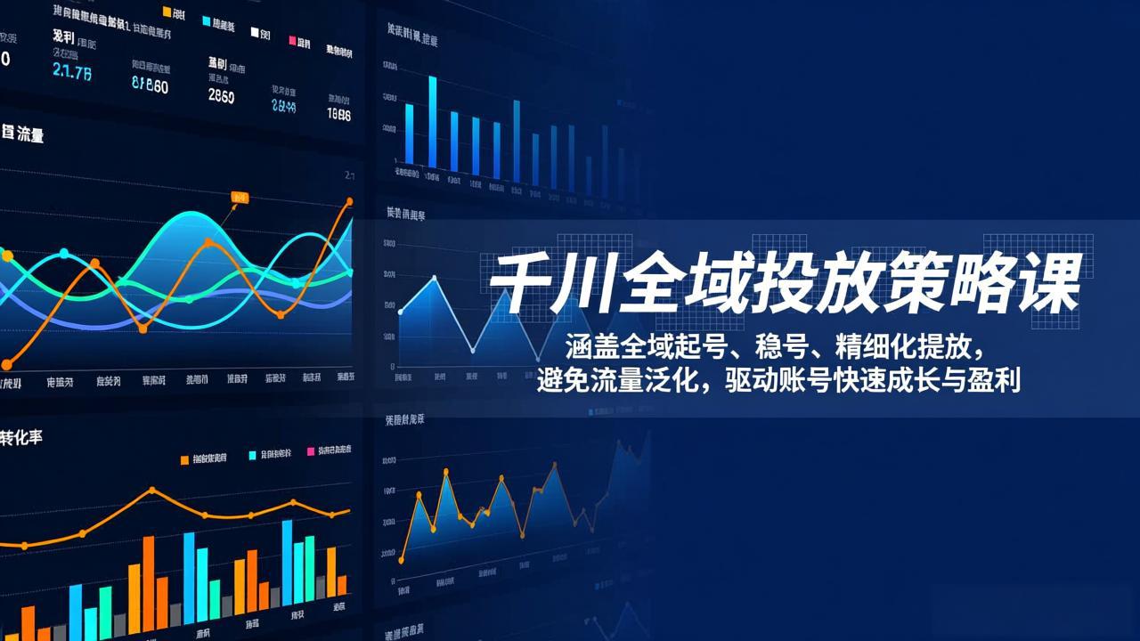 千川全域投放策略课：涵盖全域起号、稳号、精细化投放，避免流量泛化，驱动账号快速成长与盈利-heixxmi