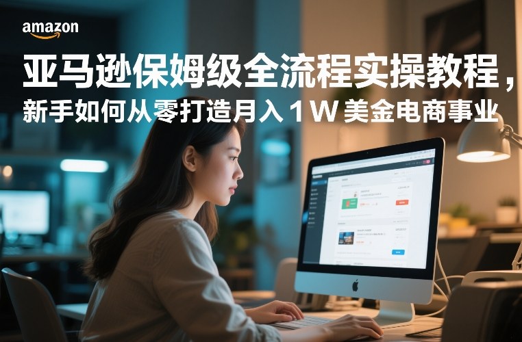 亚马逊保姆级全流程实操教程，新手如何从零打造月入1W美金电商事业-heixxmi