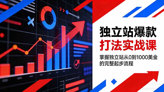 独立站爆款打法实战课，掌握独立站从0到1000美金的完整起步流程-heixxmi