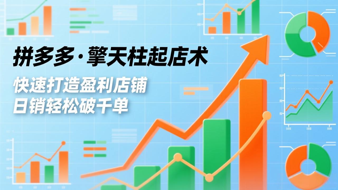 拼多多·擎天柱起店术，爆流布局、利润起飞、不断流，快速打造盈利店铺，日销破千单(更新-heixxmi