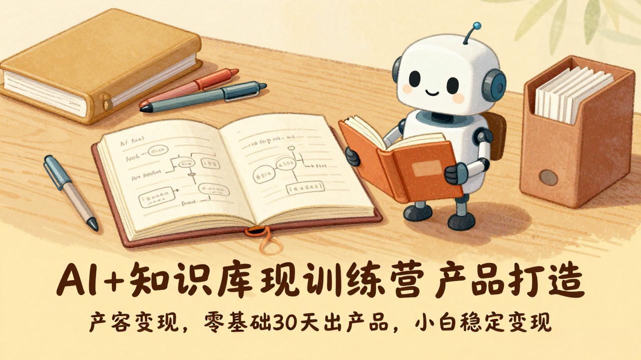 AI+知识库变现训练营，产品打造、内容创作、全平台变现，零基础30天出产品，小白稳定变现-heixxmi