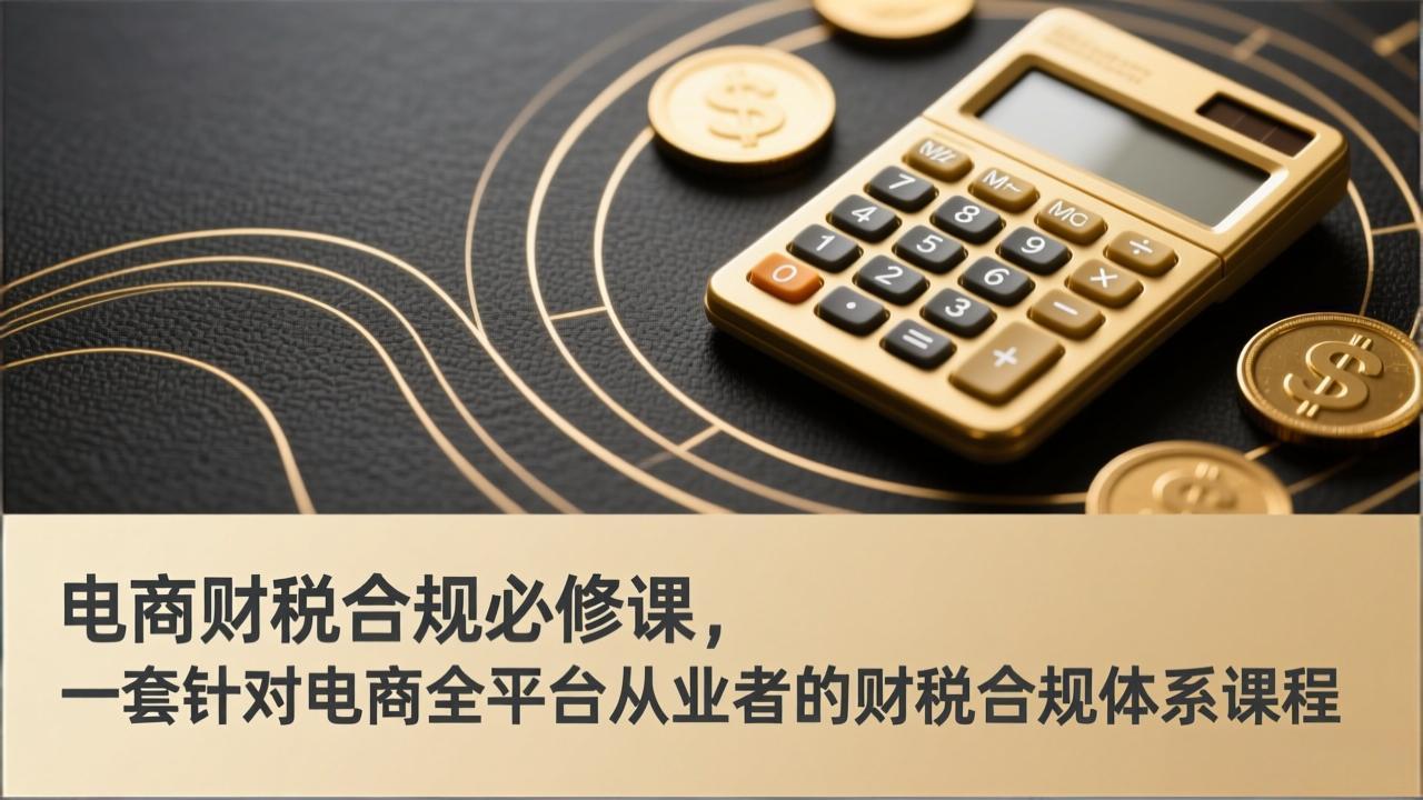 电商财税合规必修课，是一套针对电商全平台从业者的财税合规体系课程-heixxmi