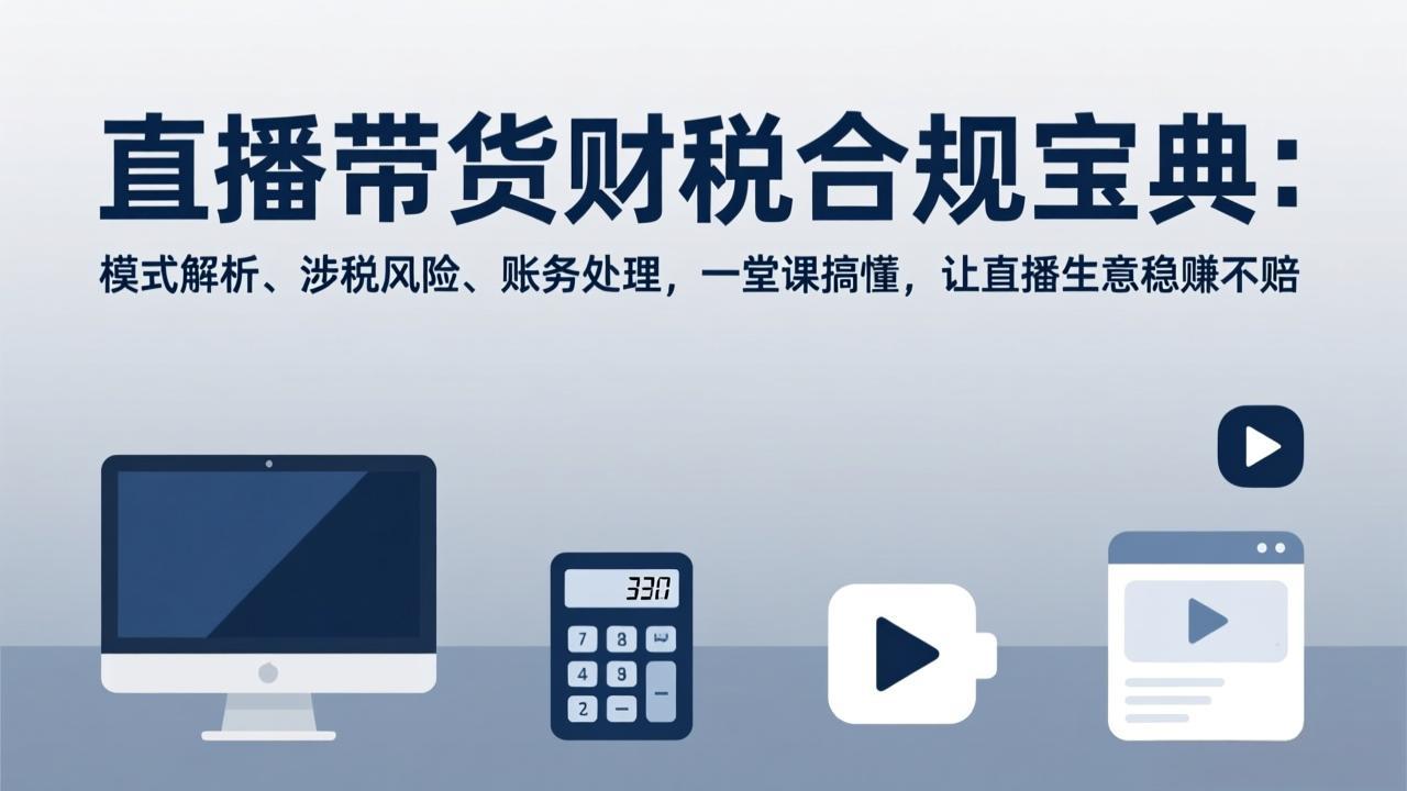 直播带货财税合规宝典：模式解析、涉税风险、账务处理，一堂课搞懂，让直播生意稳赚不赔-heixxmi