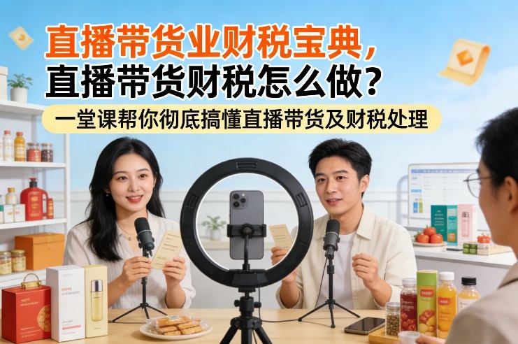 直播带货业财税宝典，直播带货财税怎么做？一堂课帮你彻底搞懂直播带货及财税处理-heixxmi