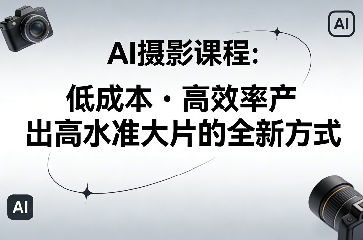 AI摄影课程，低成本高效率产出高水准大片的全新方式-heixxmi