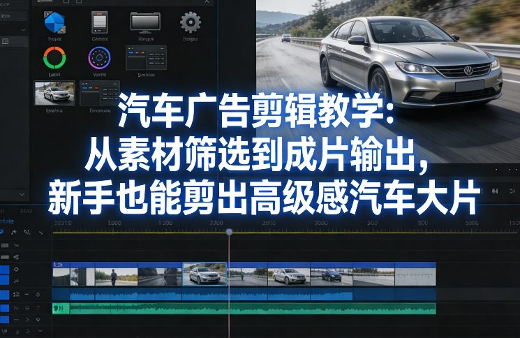 汽车广告剪辑教学：从素材筛选到成片输出，新手也能剪出高级感汽车大片-heixxmi