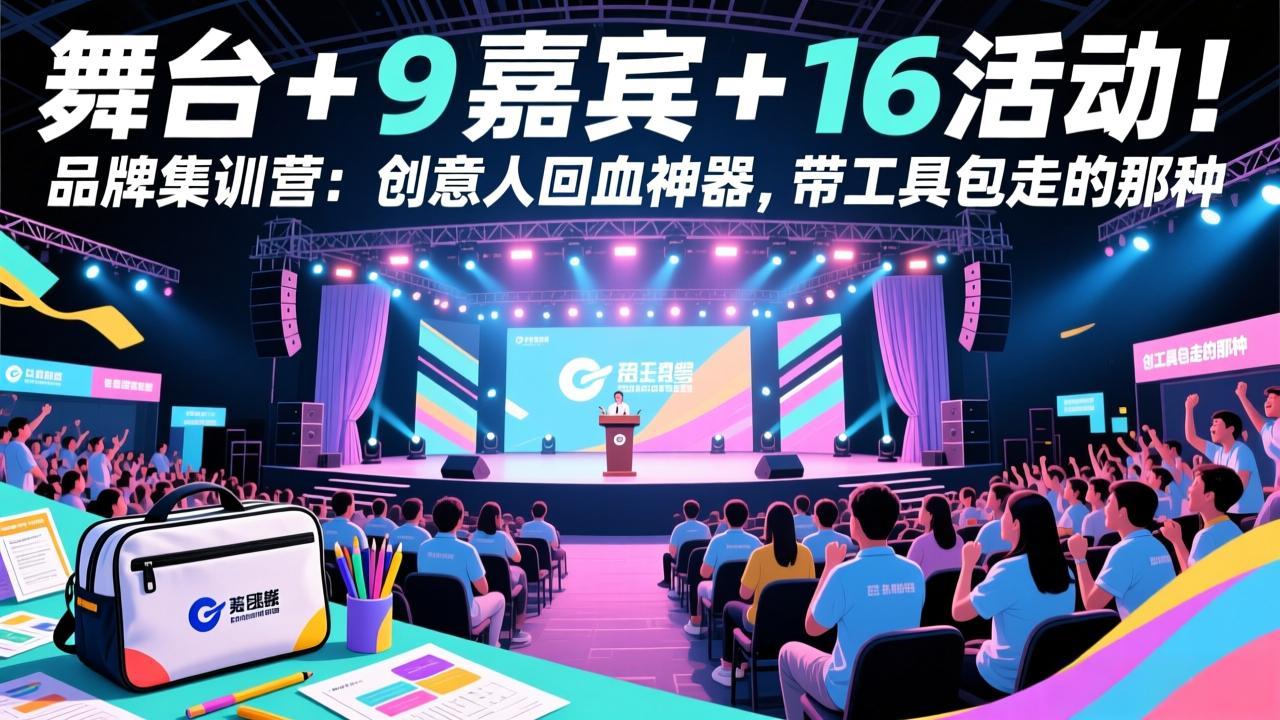 舞台 + 9 嘉宾 + 16 活动！品牌集训营：创意人回血神器，带工具包走的那种-heixxmi