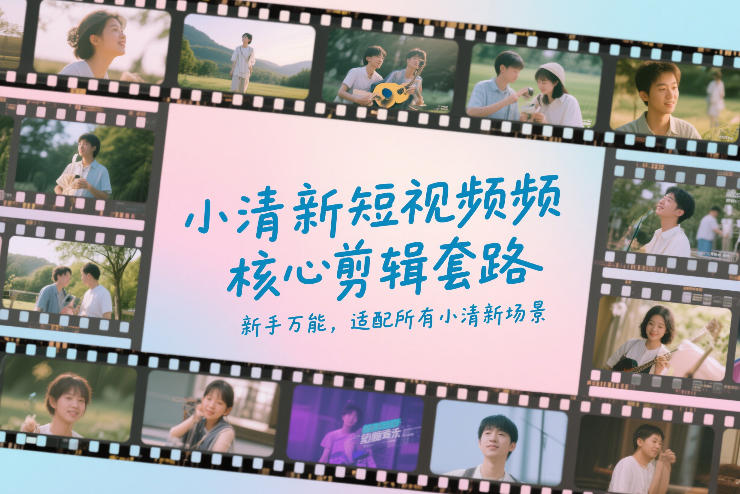 小清新短视频核心剪辑套路，新手万能，适配所有小清新场景-heixxmi