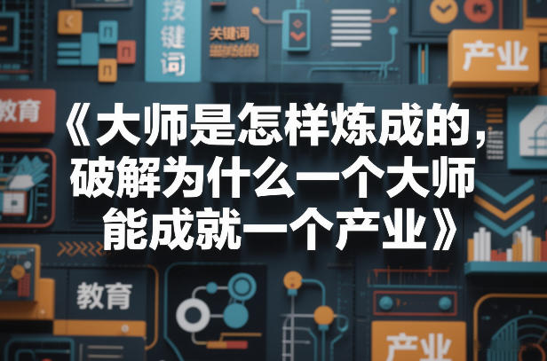 大师是怎样炼成的，破解为什么一个大师，能成就一个产业【电子书】-heixxmi