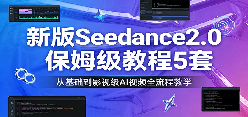 新版Seedance2.0保姆级教程5套：从基础到影视级AI视频全流程教学-heixxmi