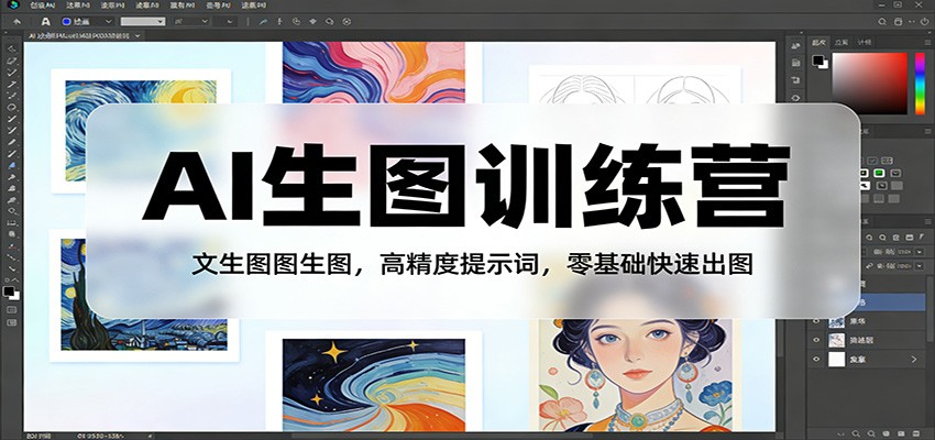 AI生图训练营：文生图图生图，高精度提示词，零基础快速出图-heixxmi