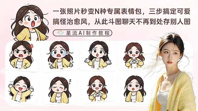 一张照片秒变N种专属表情包，三步搞定可爱搞怪治愈风，从此斗图聊天不再到处存别人图-heixxmi