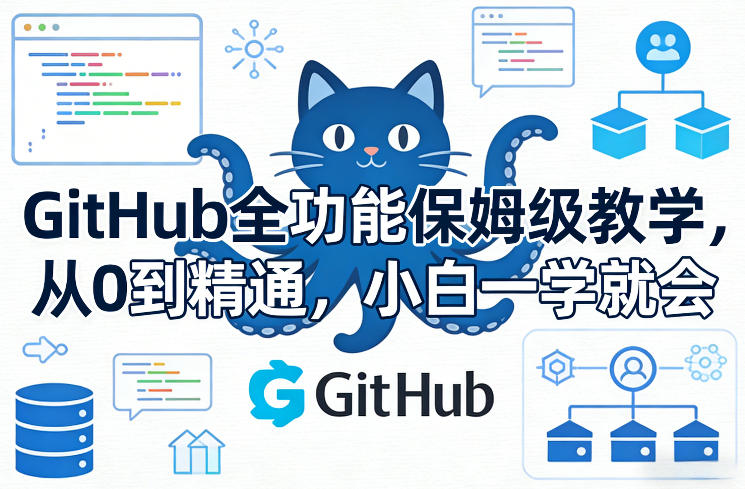 GitHub全功能保姆级教学，从0到精通，小白一学就会-heixxmi