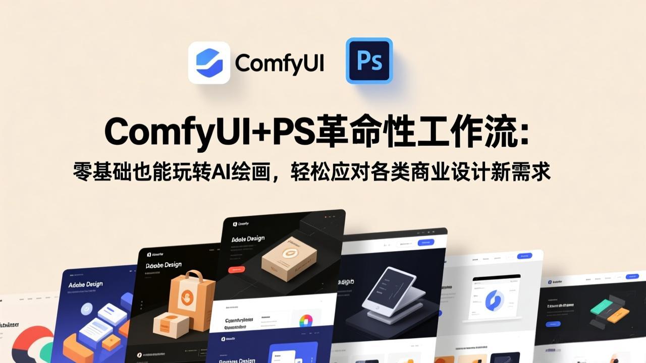 ComfyUI+PS革命性工作流：零基础也能玩转AI绘画，轻松应对各类商业设计新需求-heixxmi