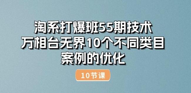 淘系打爆班55期技术：万相台无界10个不同类目案例的优化(10节)-heixxmi