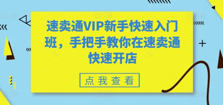 速卖通VIP新手快速入门班，手把手教你在速卖通快速开店-heixxmi