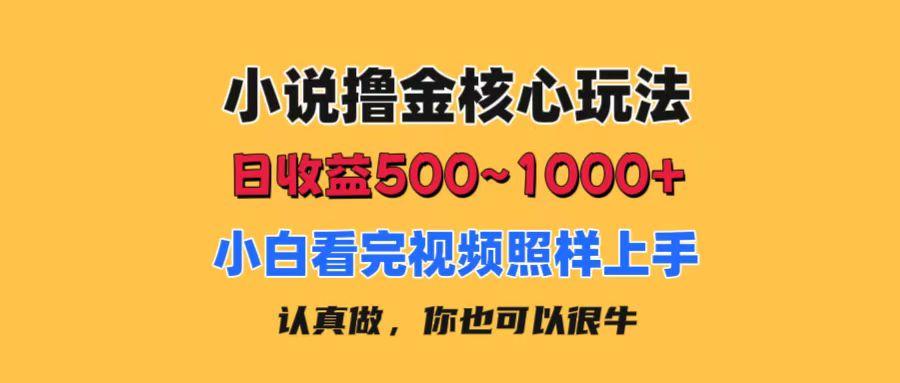 小说撸金核心玩法，日收益500-1000+，小白看完照样上手，0成本有手就行-heixxmi