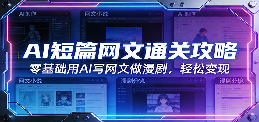 AI短篇网文通关攻略：零基础用AI写网文做漫剧，轻松变现-heixxmi