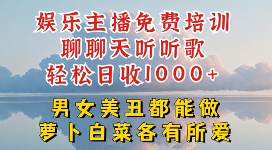 娱乐主播免费培训聊聊天听听歌轻松日收1K+，男女美丑都能做萝卜白菜各有所爱【揭秘】-heixxmi